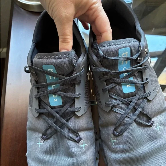 Good Used Condition- On Running Men's Gray Athletic Shoes - Picture 6 of 14